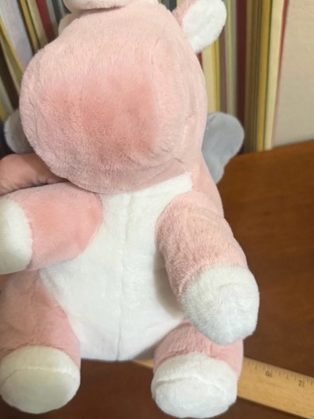 Plush Unicorn Backpack Pegasus- Soft Pink Pastel Plush.